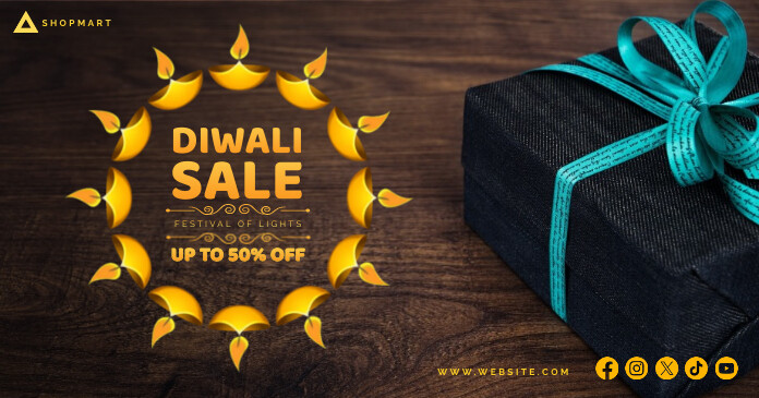 Diwali Sale facebook shared image ad template