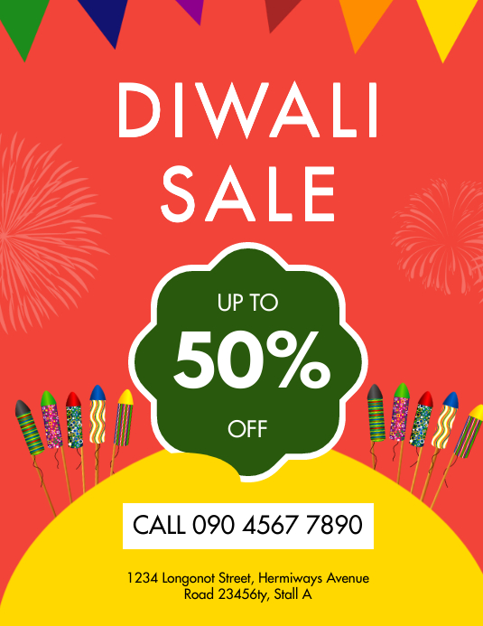 Diwali Sale Flyer Template Postermywall