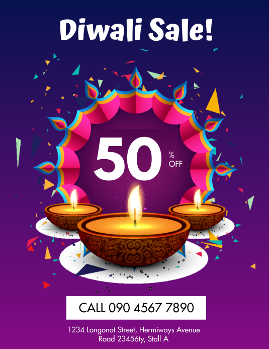 Diwali Sale Flyer Template Postermywall