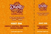 Diwali ticket Etiqueta template
