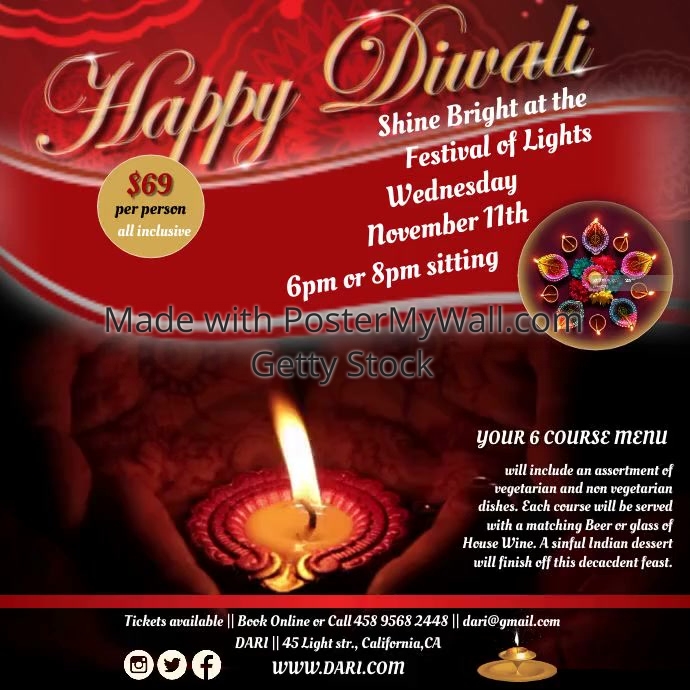 Diwali Video1 Template Postermywall