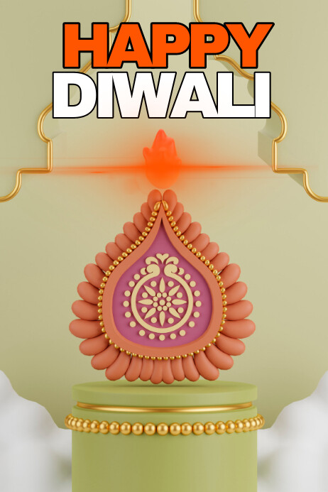 Diwali wishes Poster template