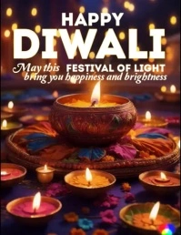 Diwali wishes post Flyer (US Letter) template