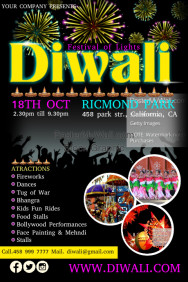 diwali poster templates postermywall