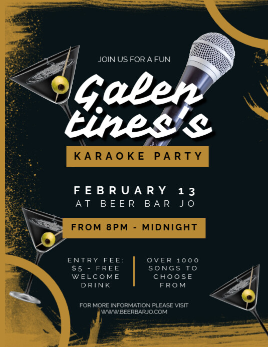 diy galentine's day party invitation Flyer (US Letter) template