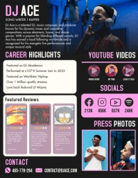 DJ Ace premium electronic press kit template Flyer (US Letter)