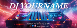 Purple DJ Event Portada de Facebook Template