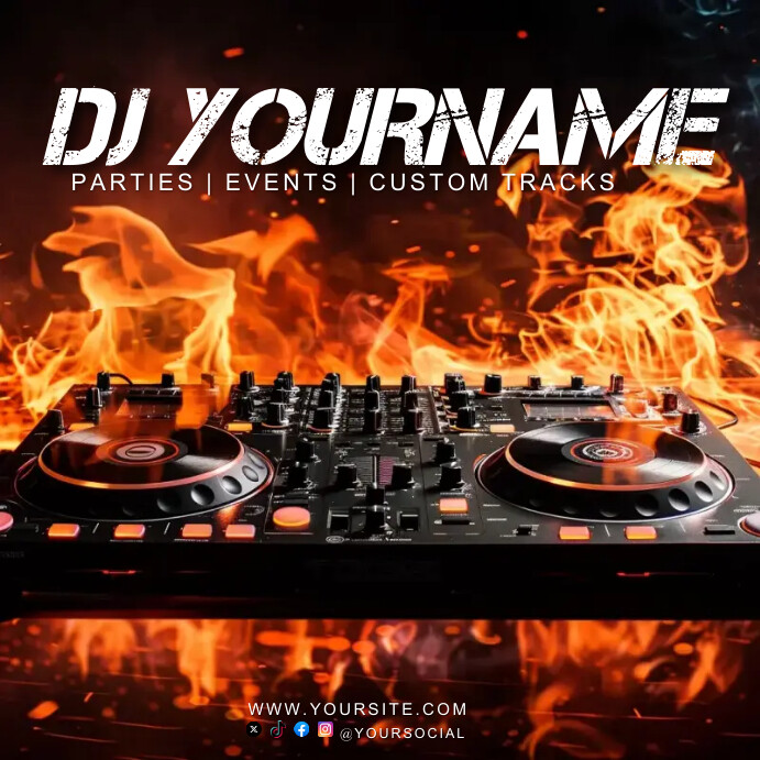 DJ banner, facebook dj banner, social media b Instagram Post template
