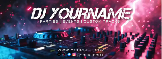 DJ banner, facebook dj banner, social media b template