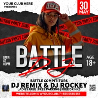 Dj Battle Cuadrado (1:1) template