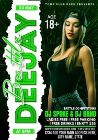 Dj Battle Video A4 template