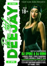 Dj Battle Video A4 template