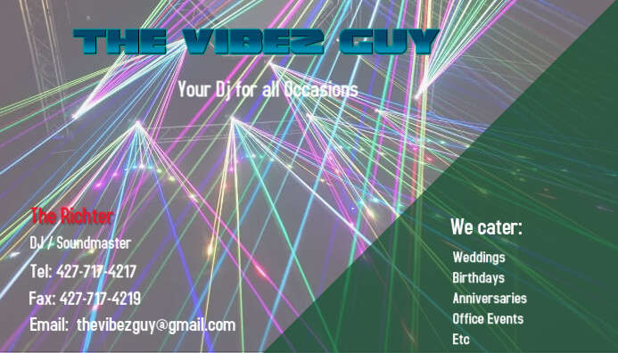Modello Di Biglietto Da Visita Dj Postermywall