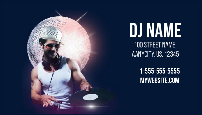 Modello Di Biglietto Da Visita Dj Postermywall