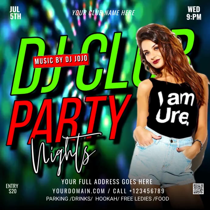 DJ CLUB PARTY (1) Template | PosterMyWall