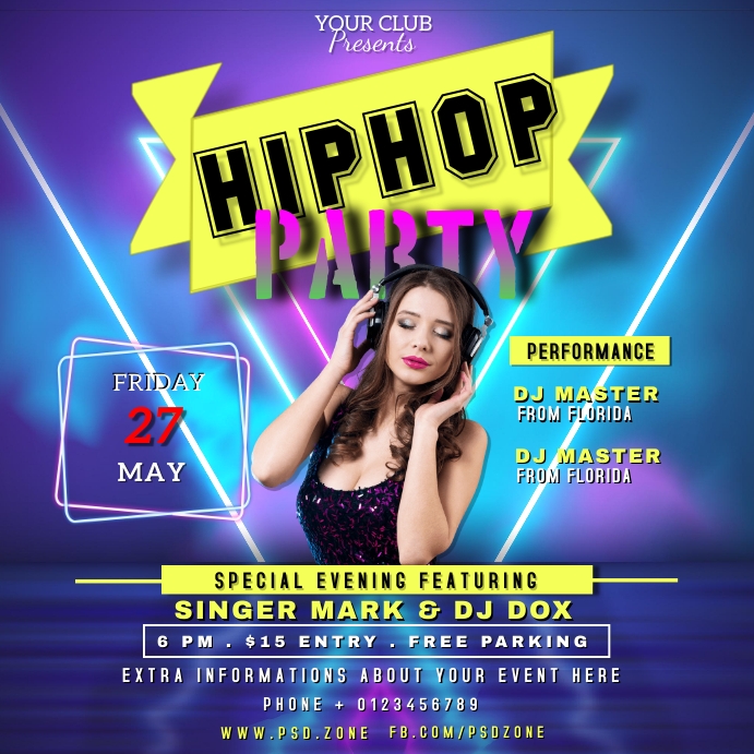Dj club party Template | PosterMyWall