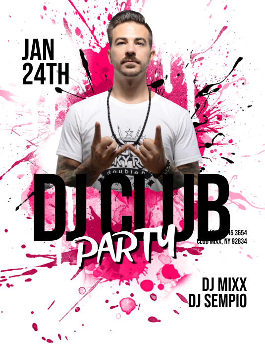 Dj Club Party Flyer Template Postermywall