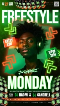 Dj club Party Night Event Design Template Instagram Story