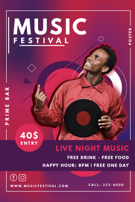 Dj Concert Modern Music Event Poster Template Postermywall