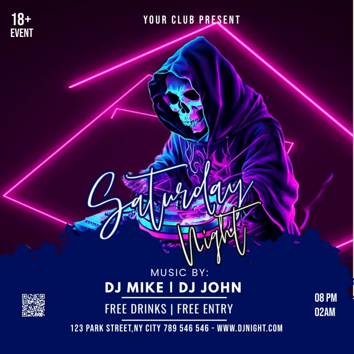 DJ Concert Video AD Message Instagram template