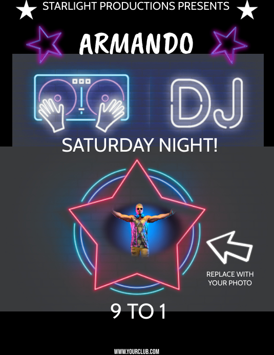 Dj Design Printable DJ Template | PosterMyWall