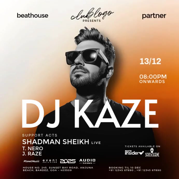 DJ Featuring Party Post Template | PosterMyWall
