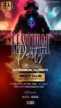 dj festival party ad Instagram Story template