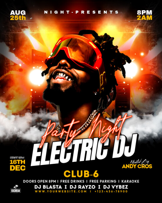 Dj Friday Night Instagram Portrait template