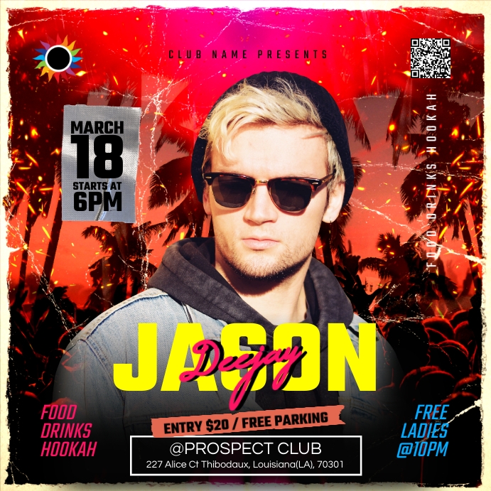 Plantilla de DJ Instagram Post PosterMyWall