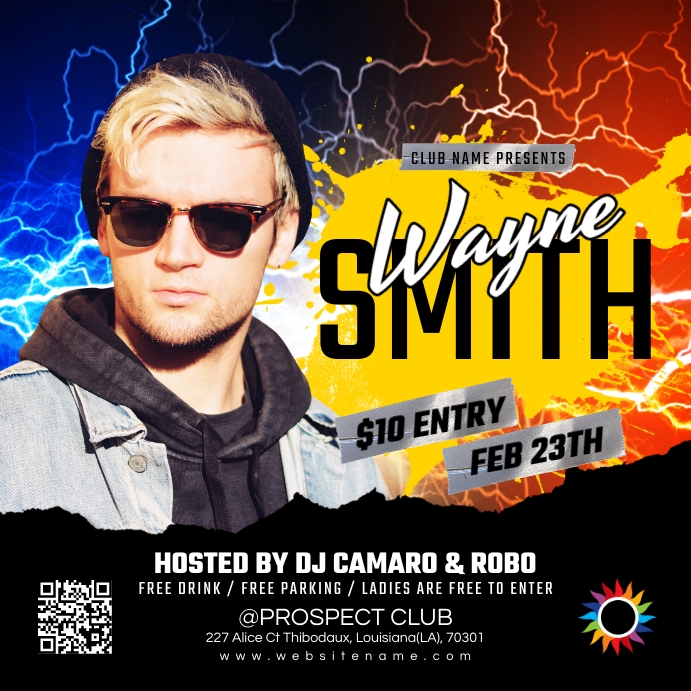 Plantilla de DJ Instagram Post PosterMyWall