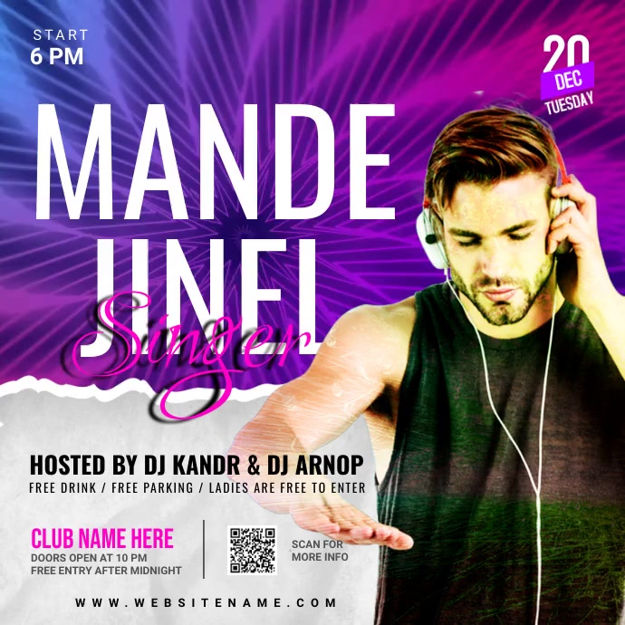 Dj Instagram post Template PosterMyWall