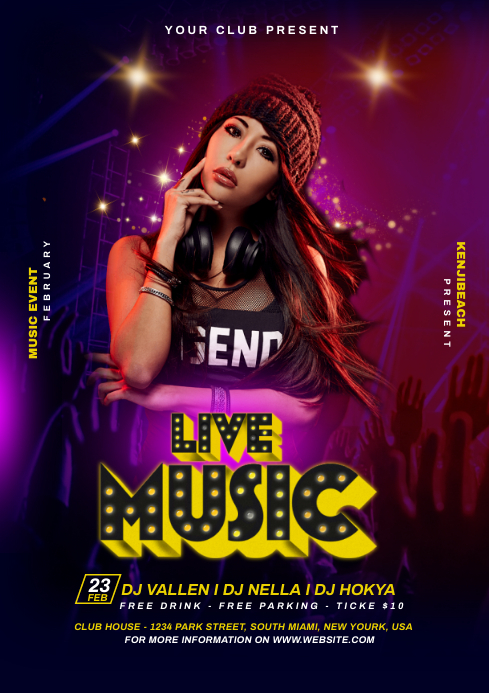 Dj Live Music Flyer Template Postermywall Dj Live Music Flyer Template Postermywall
