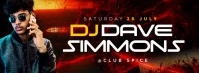 Dj Live night club performance event Facebook group page cover design Editable template