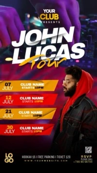 dj live performance party Instagram-verhaal template