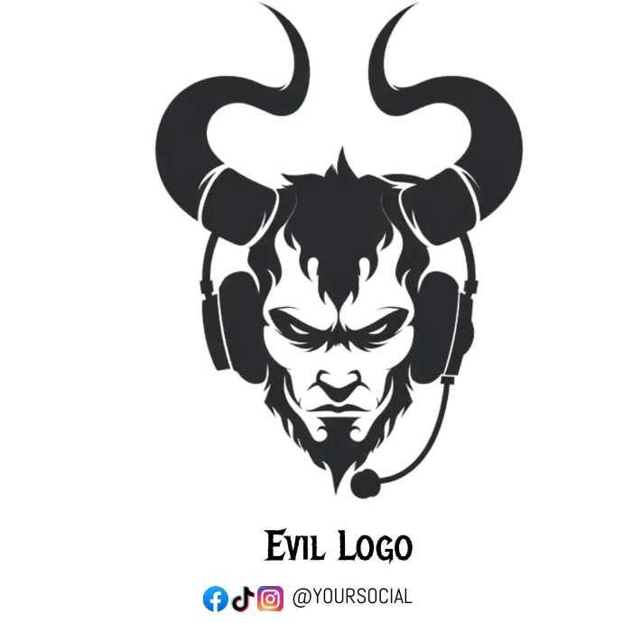 dj logo, disk jockey logo, gamer logo Logótipo template