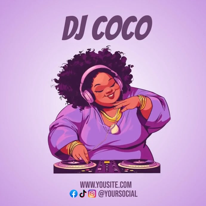dj logo, disk jockey logo, music producer log Template PosterMyWall