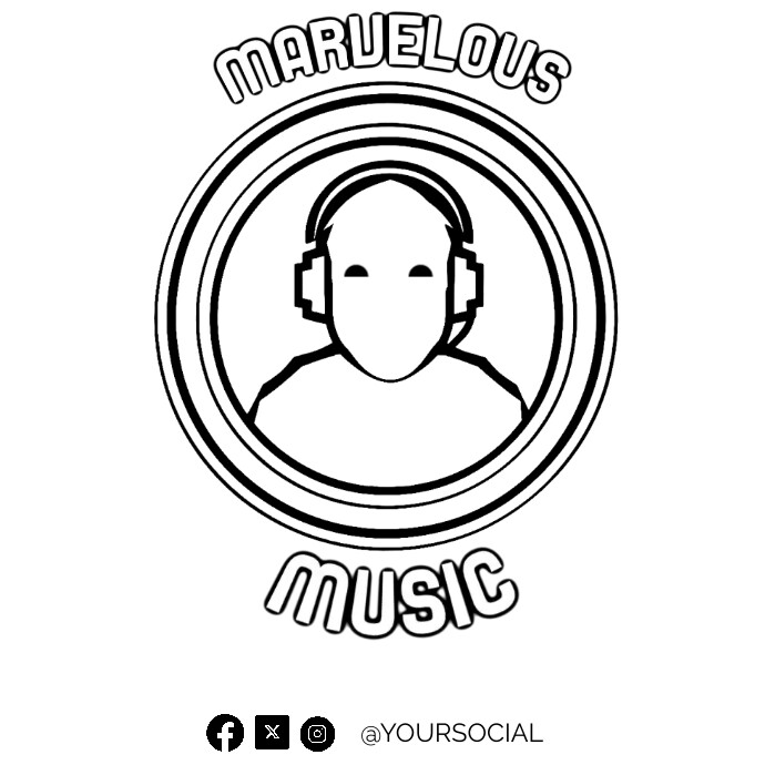 dj logo, disk jockey logo, music producer log Template PosterMyWall