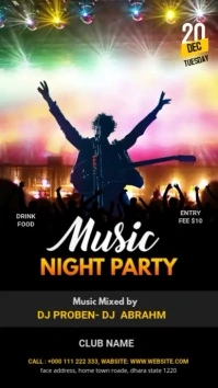 DJ Music Night club Instagram Story template