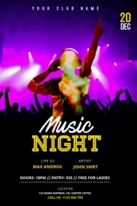DJ Music Night club Video banner template