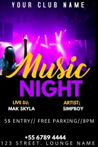 Dj Music Night club Video Banner template