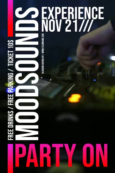 DJ Music Party Flyer Plakkaat template