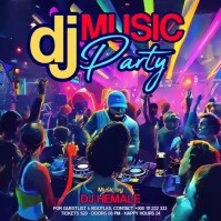 Dj Music Party Instagram Post template