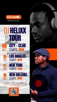 dj music tour Instagram Story template