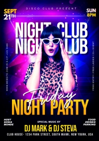 Dj Night Club Party Ad A3 template