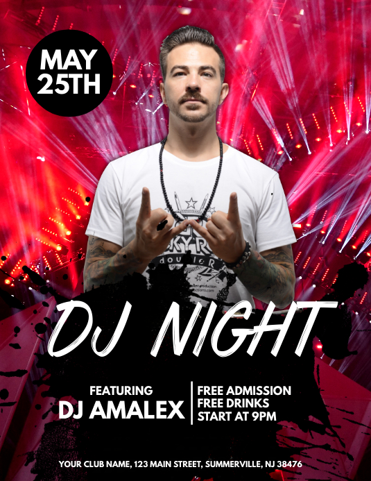 2 template letter Template DJ Flyer PosterMyWall Night 2 template letter Template DJ Flyer PosterMyWall Night