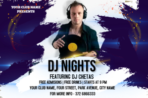 DJ NIGHTS Etiket template