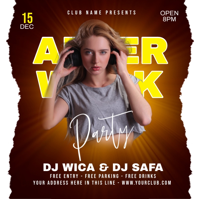 Dj Party Ads Instagram Plasing template