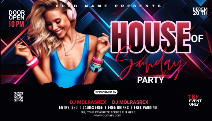 Dj Party Blog Header Template | PosterMyWall