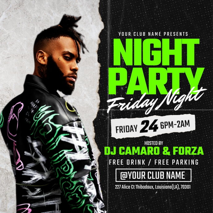 DJ Party Post Instagram template