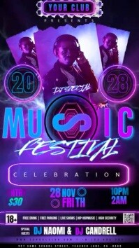 Dj Party Event Ad Design Template Instagram na Kuwento